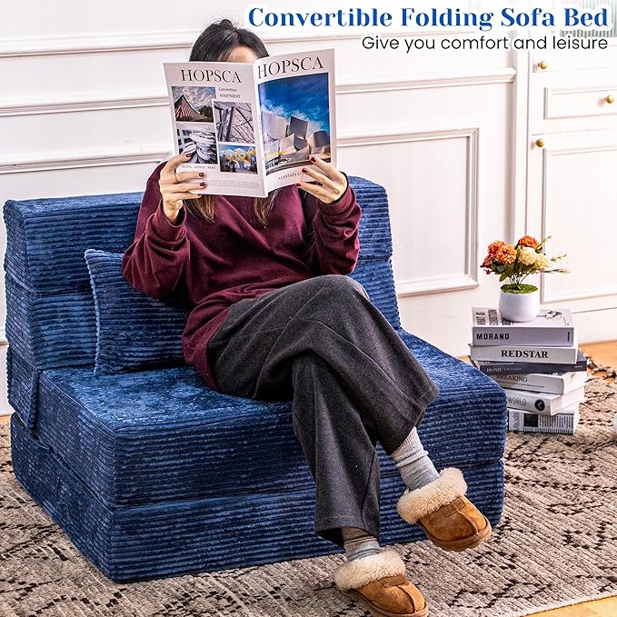Folding Sofa Bed, Convertible Sleeper Chair - Image 8