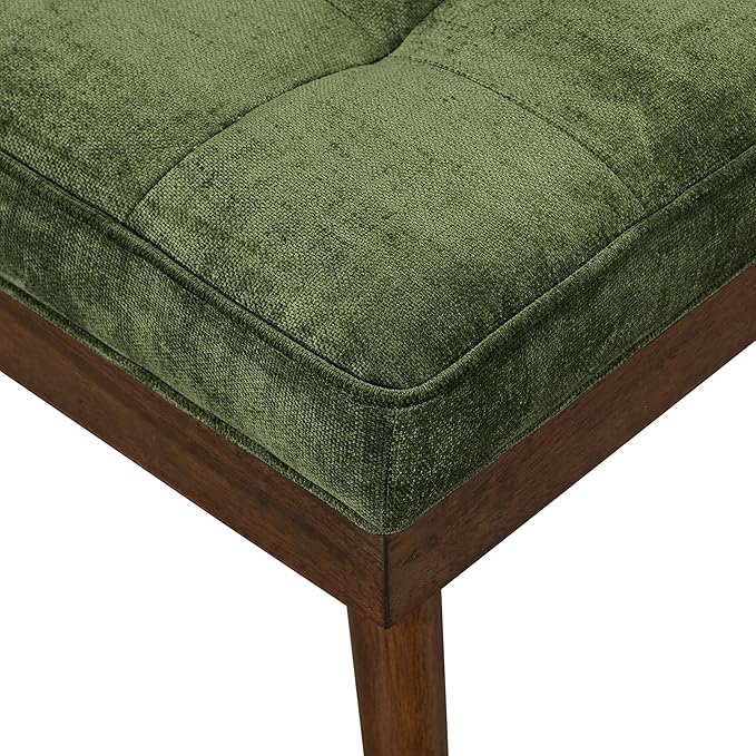 POLY & BARK Luca Bench in Distressed Green Velvet - Image 7