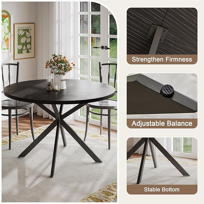 ChooChoo 47.2 Inch Round Dining Table - Image 4