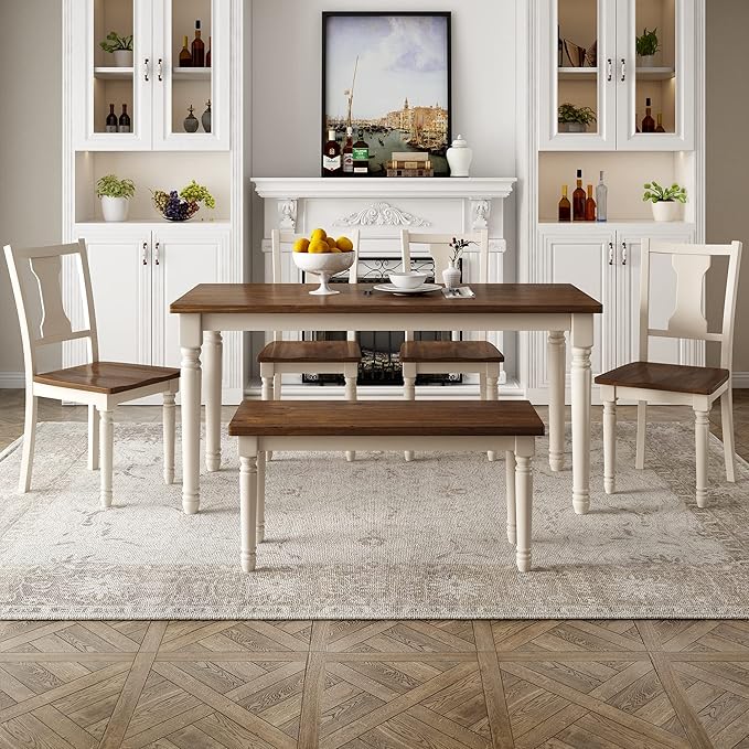 SogesPower Classic 6-Piece Dining Table Set - Image 2