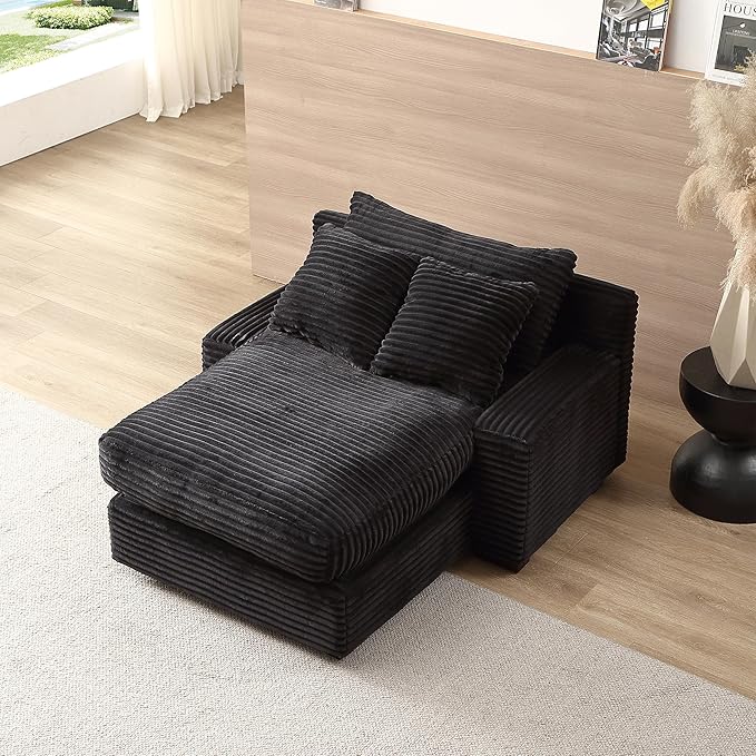 48.8" W Oversized Chaise Daybed Lounge Sleeper Chair Bed by Unknown
