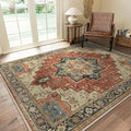 GENIMO 8x10 Area Rugs for Living Room, Machine Washable Non Slip Vintage Rugs by GENIMO