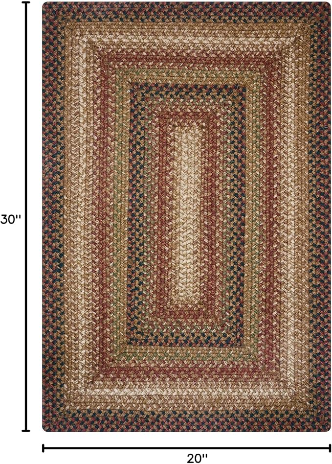 Gingerbread Brown Jute Braided Rug, 20x30 Rectangle - Image 2