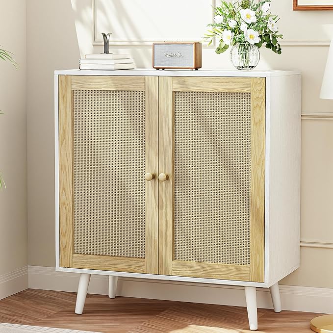 Rattan Storage Cabinet, Small Sideboard Buffets Storage Cabinet by INFURNICHomeFurniture