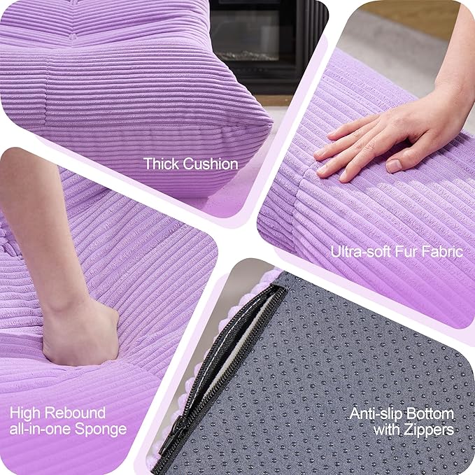Bean Bag Chairs for Adults Giant Bean Bag Chair Memory Foam BeanBag Chair Big - Image 7