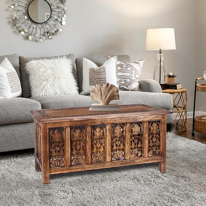 Rectangular Wooden Coffee Table, Modern Wooden Coffee Table, Center Tables - Image 7