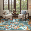 GENIMO 5X7 Floral Area Rugs for Living Room, Machine Washable Non Slip Vintage by GENIMO