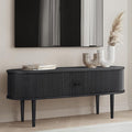 WERMO 55’’ Black TV Stand with Storage and Shelves by WERMO