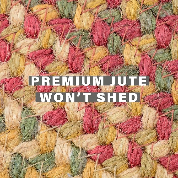 Cider Barn Cranberry Red Jute Braided Rug, 20x30 Rectangle - Image 4