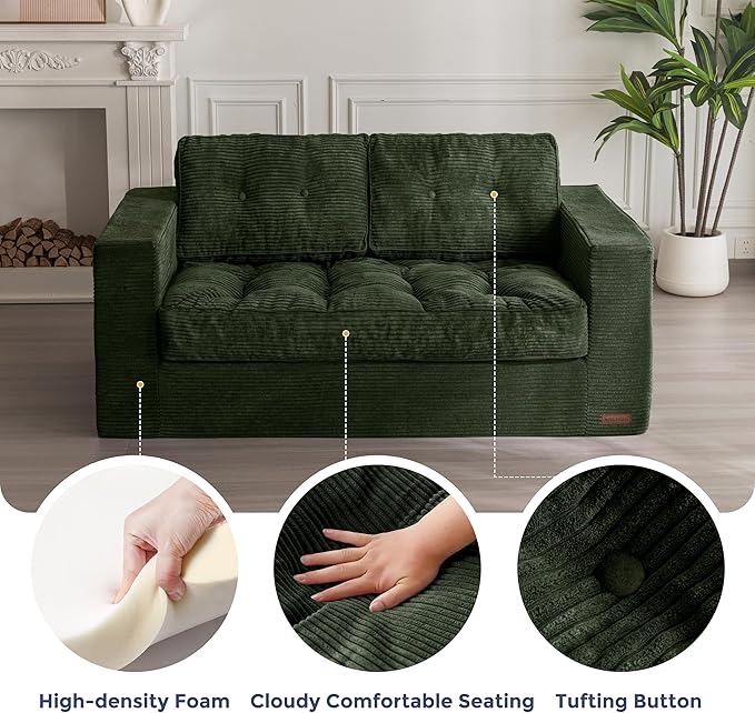 MAXYOYO Bean Bag Chair for Adults, Upholstered Floor Sofa - Image 7