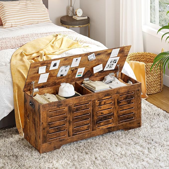 DINZI LVJ Storage Chest, 47.3” Wooden Toy Box - Image 7