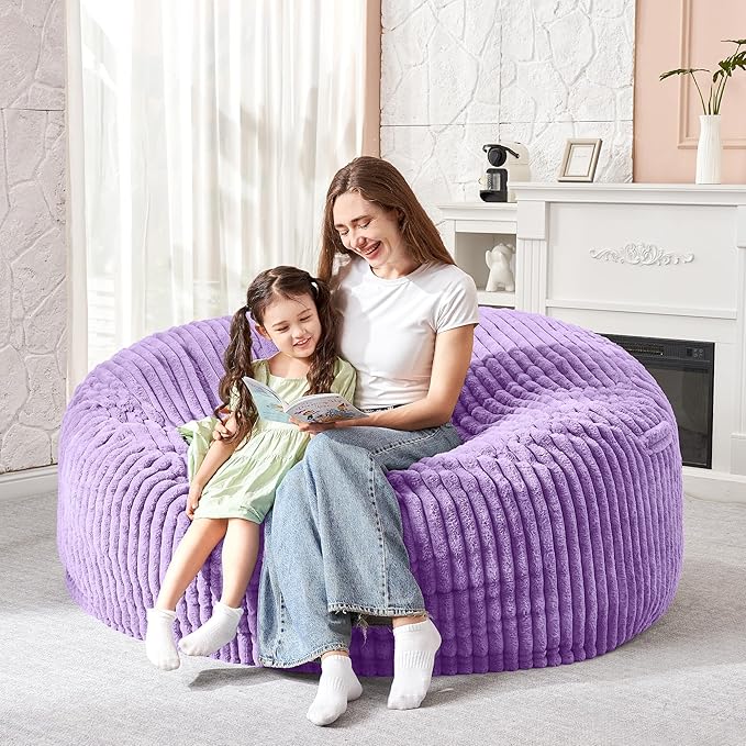 HABUTWAY 3FT Bean Bag Chair, Memory Foam Beanbag Chair - Image 5