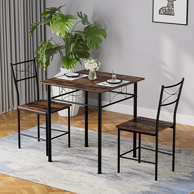 JOIN IRON 3-Piece Kitchen Dining Room Table Set - Image 3