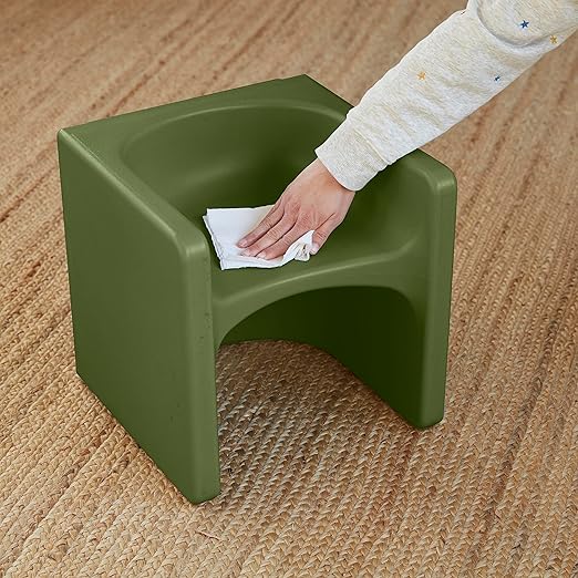 ECR4Kids Tri-Me Table and Cube Chair Set, Hunter Green - Image 9