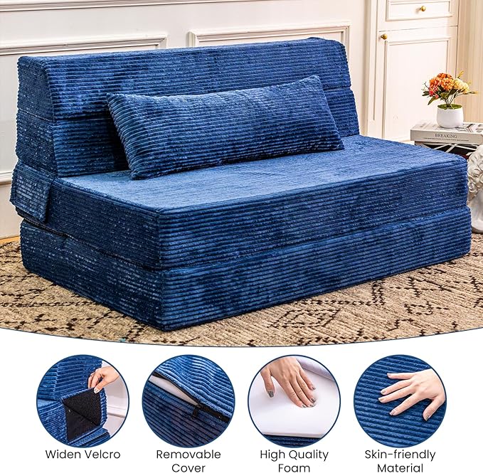 Folding Sofa Bed, Convertible Sleeper Chair - Image 5