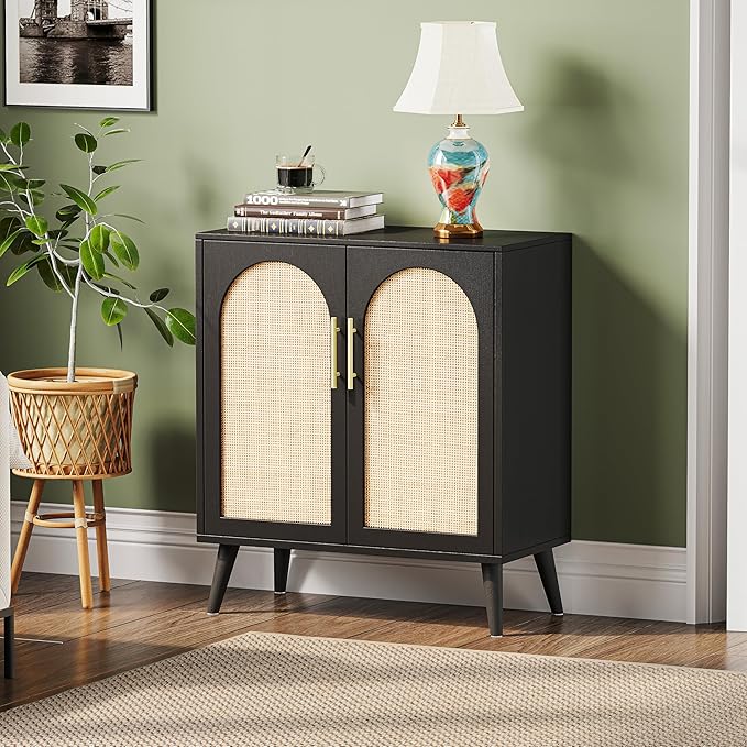 Rovaurx Rattan Storage Cabinet - Image 5