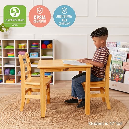 ECR4Kids Three Rung Ladderback Chair, 14in Seat Height, Classroom Seating - Image 6