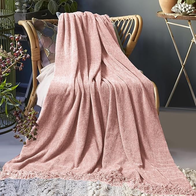 Chenille Throw Blanket for Couch 50"X 60", Soft Cozy Throws - Image 8