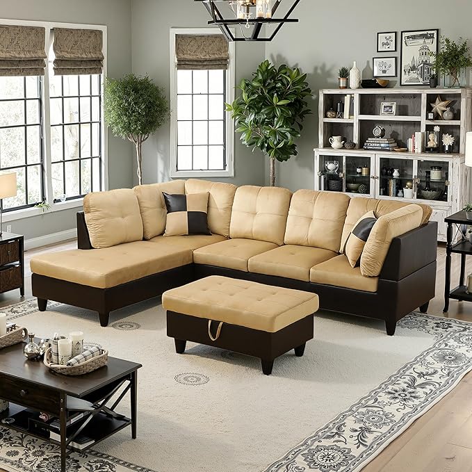 NicBex Sectional Couch 3 Pieces Sofa Set - Image 3