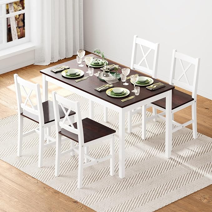 soges Kitchen Dining Table Chairs Set - Image 2