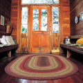 Cider Barn Cranberry Red Braided Oval Area Rugs, 5x8' by Homespice