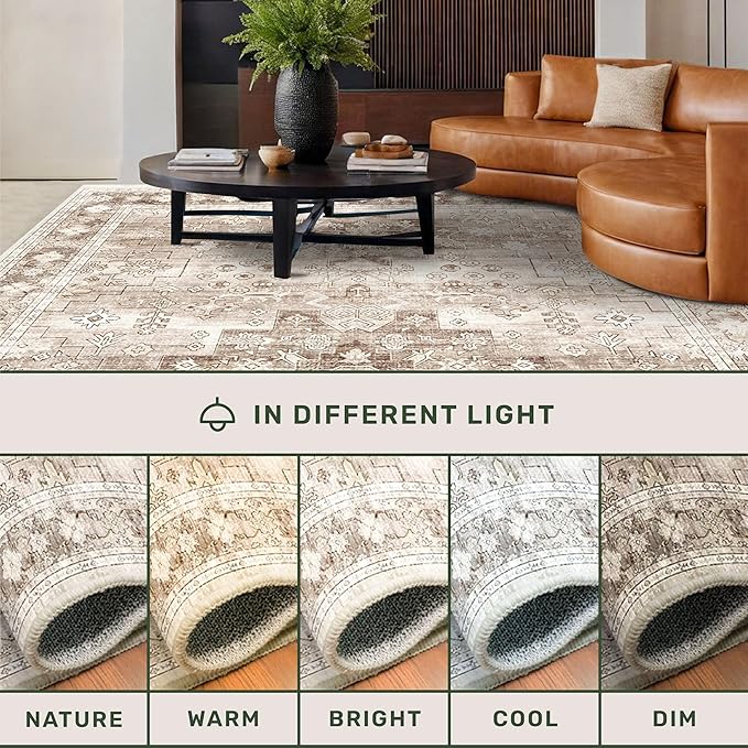 Boho Long Bathroom Runner Rug 24 x 72 Washable Non Slip - Image 9