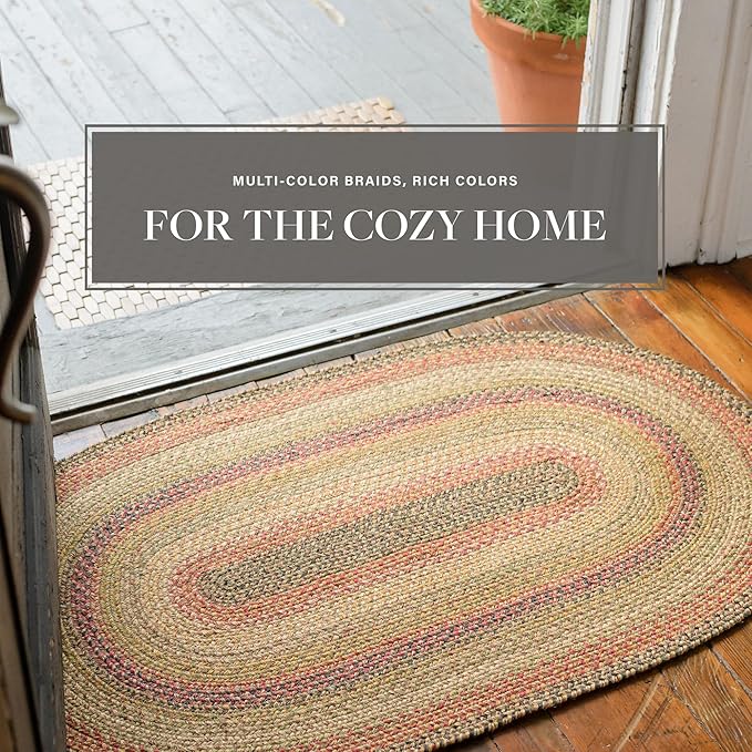 Kingston Jute Braided Rug 2x3' Multicolor – Braided Indoor Entryway Rug - Image 2