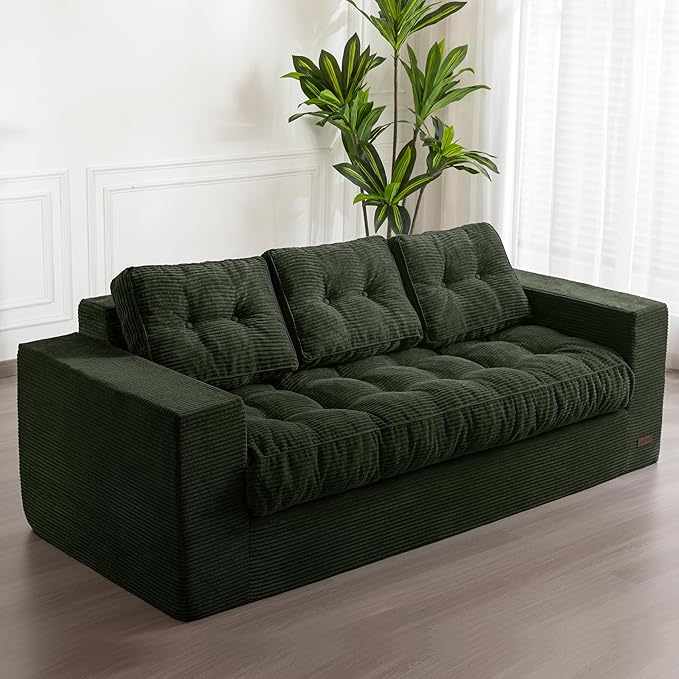 MAXYOYO 3 Seater Couch for Living Room, Boneless Couch by MAXYOYO