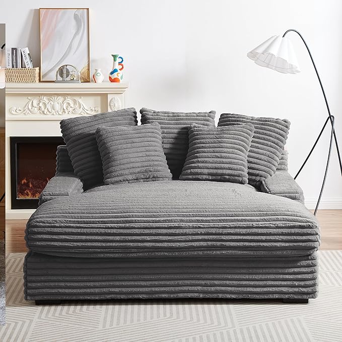 64" Oversized Chaise Daybed Lounge Sleeper Sofa Extra Wide Cloud Sofa&Couch - Image 3