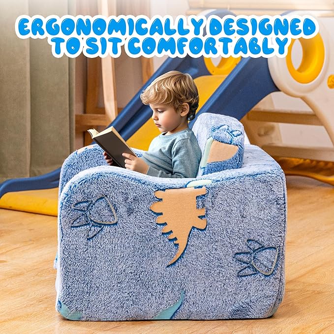 Lamerge 2-in-1 Toddler Couch, Glow in The Dark Baby Floor Bed, Foldable Toddler - Image 4