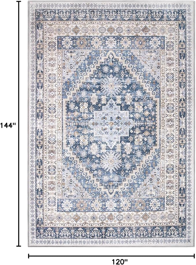 zesthome 10x12 Area Rugs, Stain Resistant Washable Rug, Ultra-Thin Rugs - Image 2
