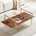 AGV LIGHTING Tadio Glass Coffee Table, Mid-Century Modern Coffee Table by AGVLightning