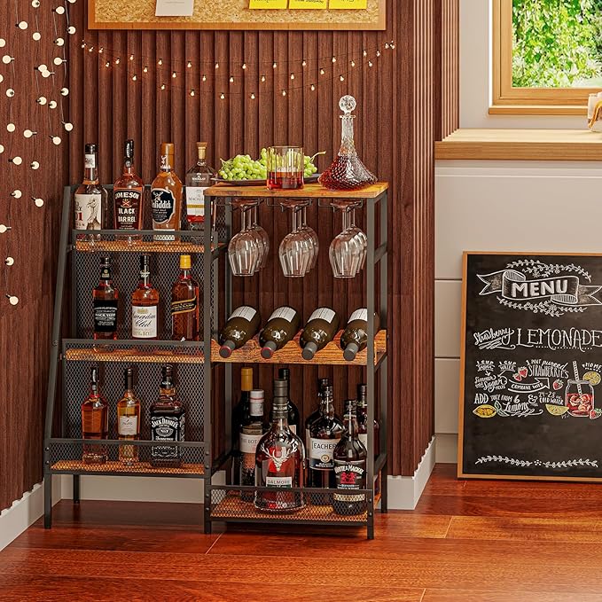 Versatile Liquor Stand for Home Bar, Wine Rack Freestanding Floor, Mini Bar - Image 3