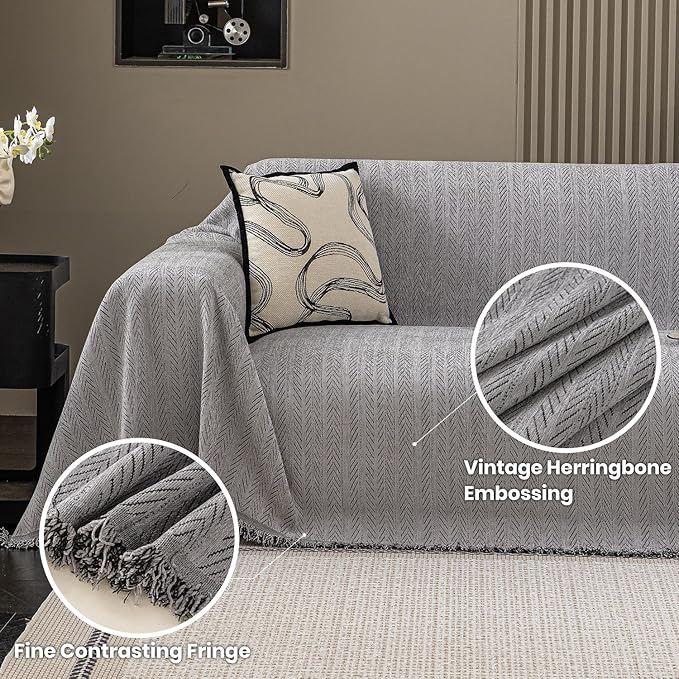 Nobildonna Sofa Chair Cover Waterproof Soft Thicken Chenille Cushion Couch Cover - Image 3