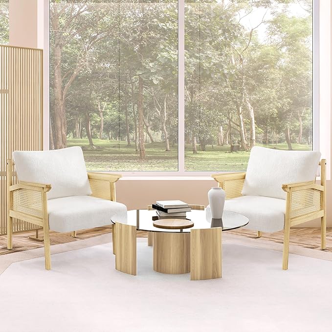 Yaheetech Accent Boucle Vanity Chair - Image 3
