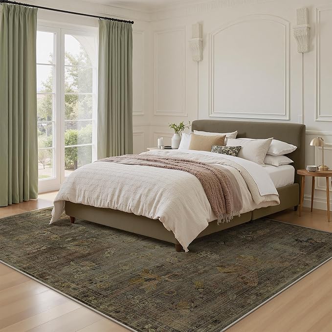 GENIMO 6x9 Area Rugs for Living Room, Machine Washable Non Slip Vintage Rugs - Image 3
