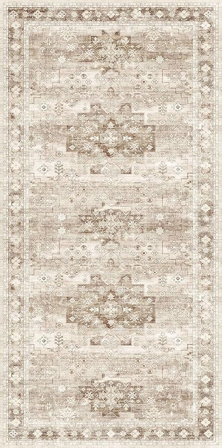 Washable Neutral Farmhouse Large Entryway Rug, 3x6 Area Rugs - Image 6