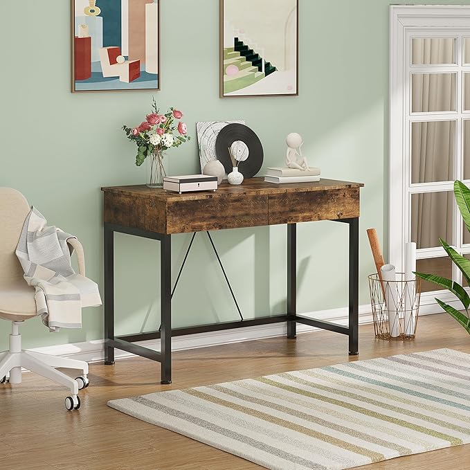 CAIYUN 40“ Small Desk for Bedroom, Computer Desk - Image 5