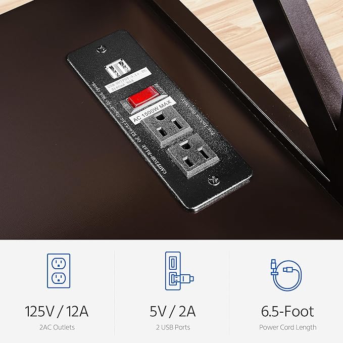 Yaheetech Console Table with Power Outlet, 3 Tier Narrow Sofa Couch Table with - Image 6