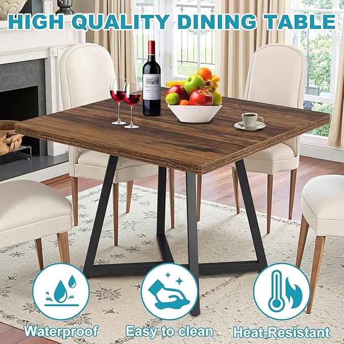 Square Dining Table for 2-4, 31.5" Small Dinner Table - Image 5