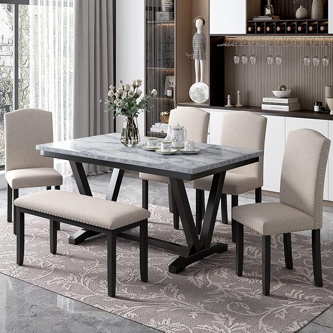 Ball & Cast 6 Piece Dining Table Set by BallCast
