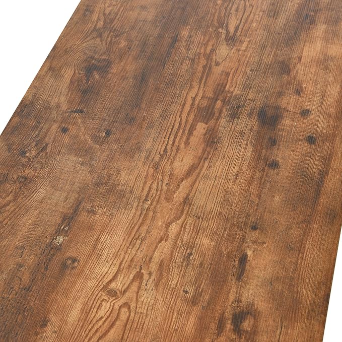 Household Essentials Wrap Rectangular Coffee Table Rustic Hickory Wood Grain - Image 7
