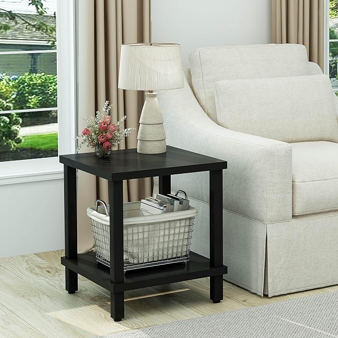 Large End Table Square Side Table Modern Sofa Table 20 Inch Industrial Coffee - Image 8