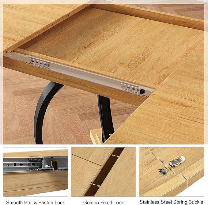 59" Round Extendable Dining Table - Image 4