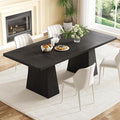 LITTLE TREE Dining Table for 6 People, Wooden Table, Rectangle Furniture by LITTLETREE