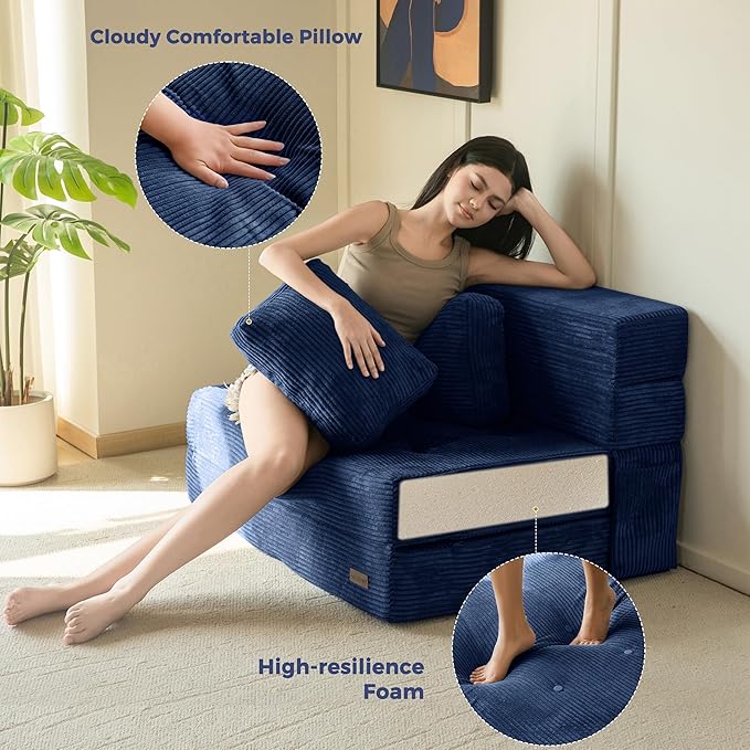 MAXYOYO Convertible Sofa Bed, Fold Out Loveseat Sleeper Sofa - Image 5