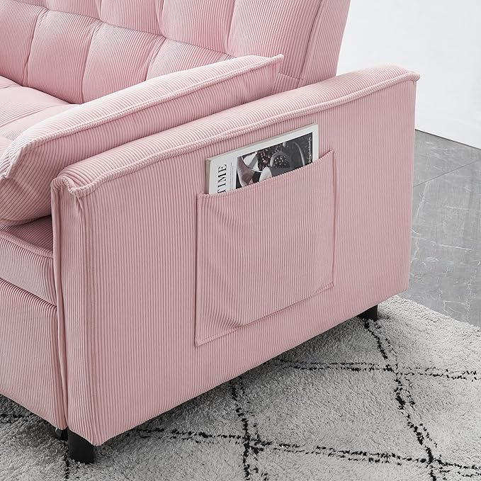 Ball & Cast Convertible Sofa Bed, Loveseat Sleeper Sofa W/Pull-Out Bed - Image 6