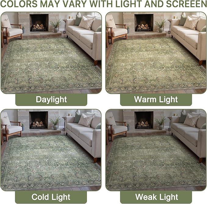 9X12 Area Rugs Machine Washable Rugs - Image 7