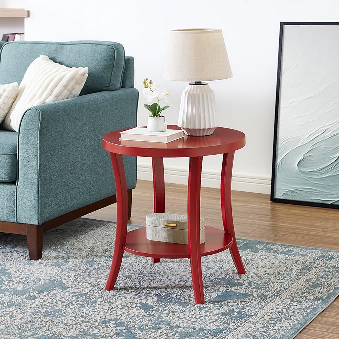 Roundhill Furniture Perth Contemporary Round End Table by RoundhillFurniture