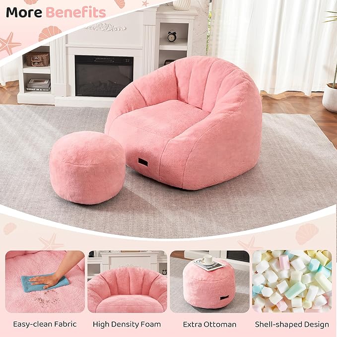 HABUTWAY Bean Bag Chair, Giant Bean Bag Chairs - Image 5